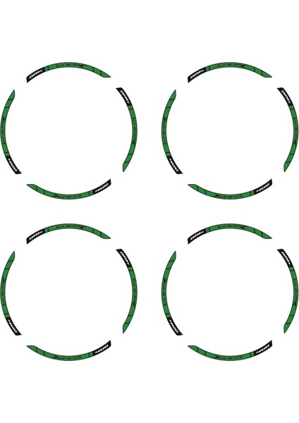 Bajaj Dominar 400 Baskılı Jant Dışı Şerit Motosiklet Sticker Etiket Modeli Yeşil modelleri