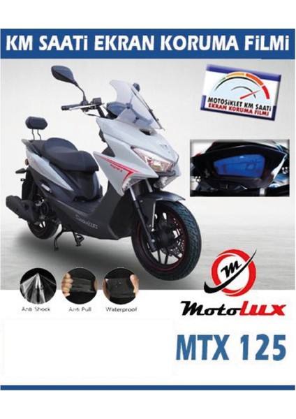 Motolux Mtx 125 Serisi Motosiklet Ekran Km Koruyucu