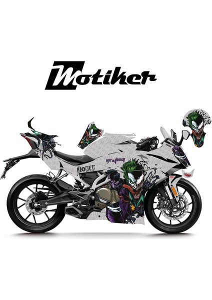Cfmoto 250SR Joker Venom Sticker Parçalı Motosiklet Kaplama Etiket Modeli