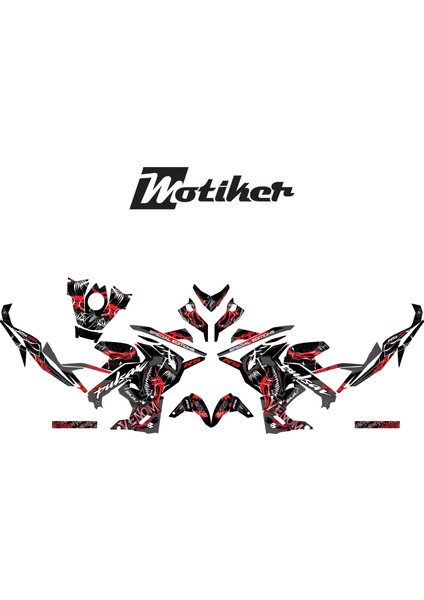 Bajaj RS200 Venom V2 Sticker Etiket Parçalı Kaplama Modeli