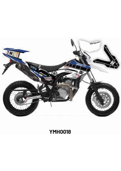 Yamaha Wr 125 X/r "40.years Blue" Tasarım Motosiklet Sticker Etiket Kaplama Modeli
