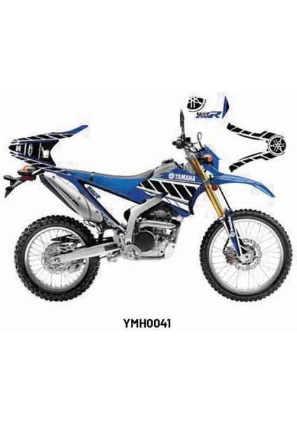 Yamaha Wr 250 R "blue & White" Tasarım Motosiklet Sticker Etiket Kaplama Modeli