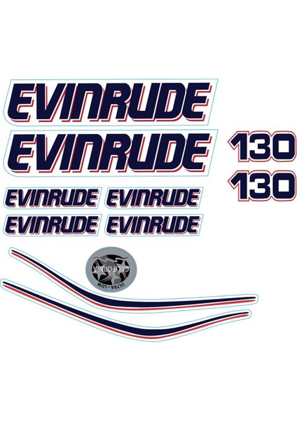 Evinrude 130 Hp Tekne Sticker Etiket Modeli fiyatları