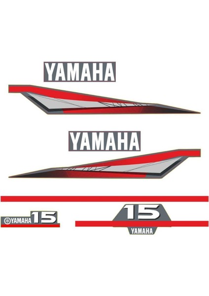 Yamaha 15 Hp 4 Zamanlı Tekne Sticker Etiket Modeli