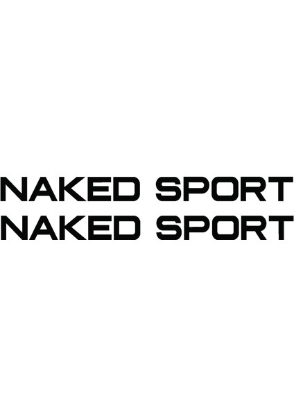 Naked Sport Yazılı Orta Şase Siyah 2 Adet