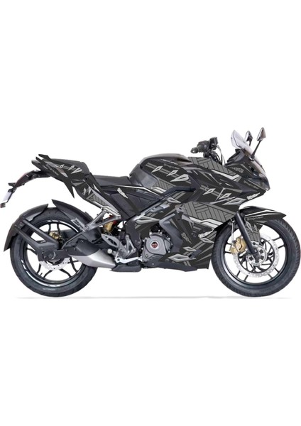 Bajaj RS200 Shuriken Sticker Etiket Parçalı Kaplama Modeli