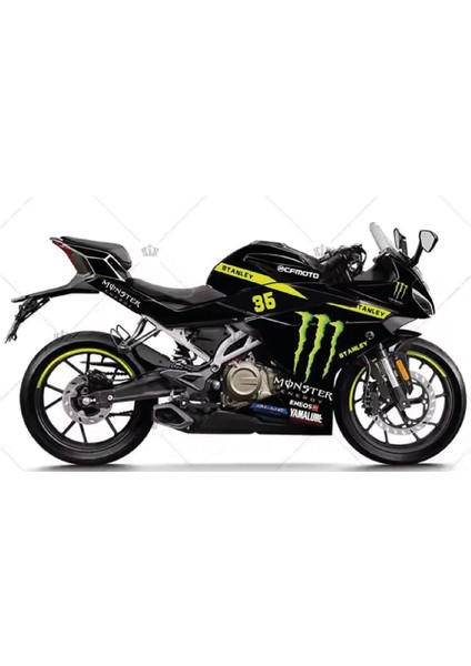 Cfmoto 250SR Stanley Monster Sticker Parçalı Motosiklet Kaplama Etiket Modeli