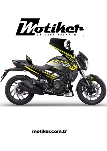 Dominar Yellow Lined Design Sticker Etiket Kaplama Model
