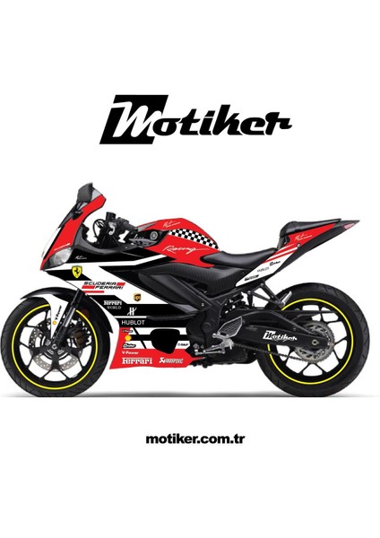 R25 Kırmızı Ferrari Sticker Tasarım