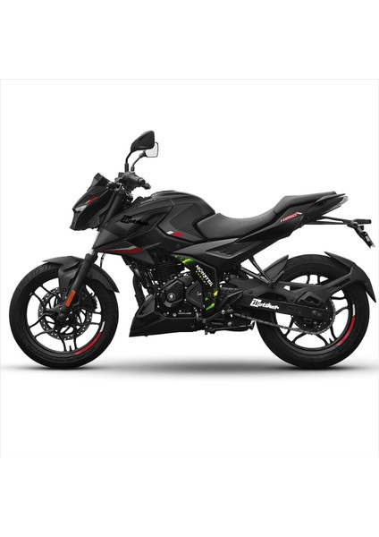 Bajaj Pulsar N250 Orta Şase Motosiklet Sticker Etiket Kaplama Modeli Monster Energy