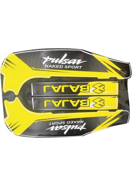Pulsar NS200 Sarı Şase ve Maşa Sticker Etiket Modeli