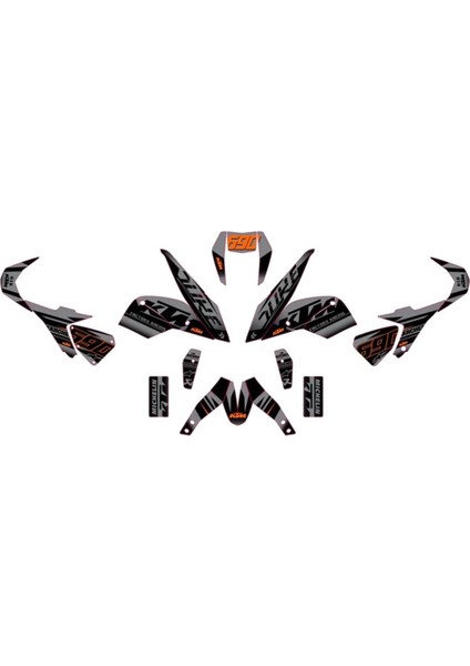 Duke 690 - Factory Racıng x Mıchelın Desenli Parçalı Kaplama Takım Sticker