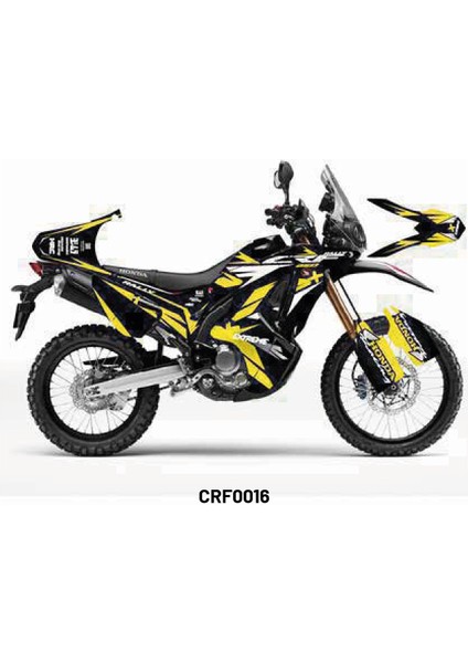 Honda CRF250 Rally "extreme Yellow" Tasarım Motosiklet Sticker Etiket Kaplama Modeli