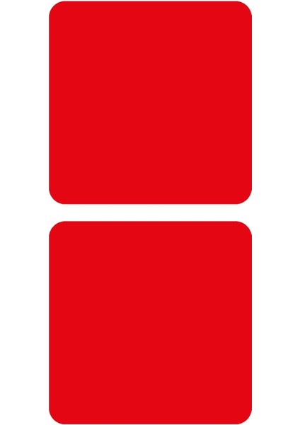 Kırmızı Reflective (Reflektif) 2'li Kare Sticker Paketi Otomobil Motosiklet Reflektif Parlayan Sticker Etiket Modeli