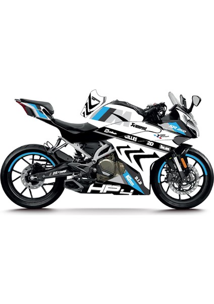 Cfmoto 250SR Bmw Hp4 Model Parcalı Motosıklet Kaplama Stıcker Etıket Modelı Renk 5