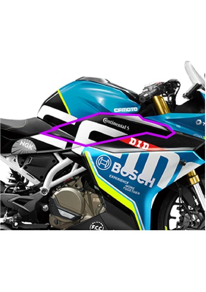 Cfmoto 250SR Orijinal Tasarım Sağ Depo Yan Motosiklet Sticker Etiket Modeli fiyatları