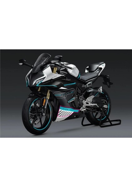 Cfmoto 450SR Sol Alt Sakal Turkuaz Orjınal Stıcker Tasarım Etıket Modeli modelleri