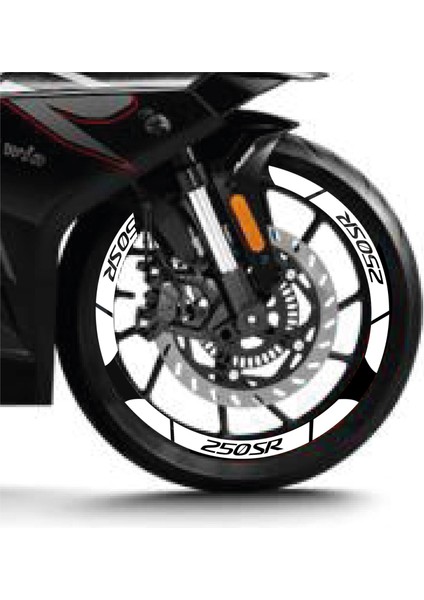 Beyaz Cf Moto 250 Sr Geniş Jant Sticker Etiket Modeli fiyatları