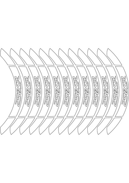 Beyaz Cf Moto 250 Sr Geniş Jant Sticker Etiket Modeli modelleri