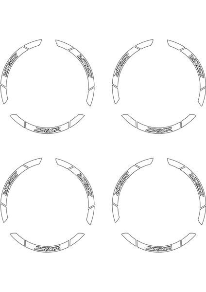 Beyaz Cf Moto 250 Sr Geniş Jant Sticker Etiket Modeli fırsatları