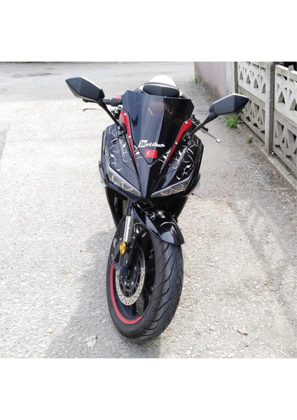 Rks R250 Kırmızı Siyah Venom Parçalı Kaplama Sticker Etiket Modeli fiyatları