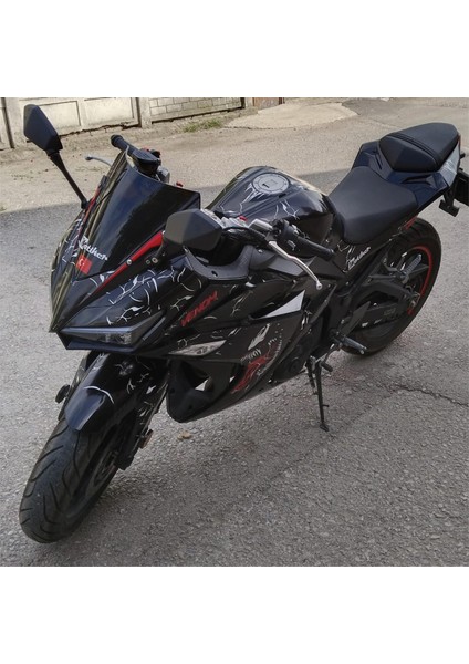 Rks R250 Kırmızı Siyah Venom Parçalı Kaplama Sticker Etiket Modeli modelleri