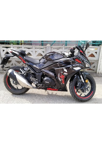 Rks R250 Kırmızı Siyah Venom Parçalı Kaplama Sticker Etiket Modeli indirimleri