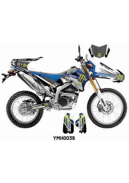 Yamaha Wr 250 R "monster" Tasarım Motosiklet Sticker Etiket Kaplama Modeli