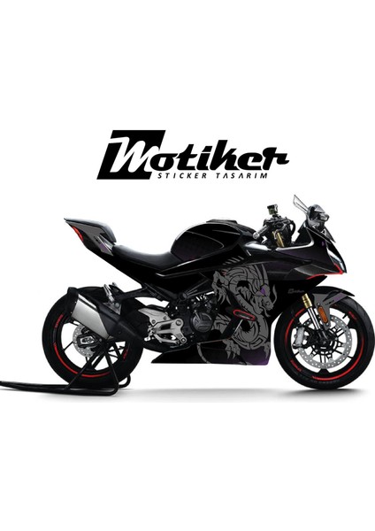 Cfmoto 450SR Dragon Gri / Mor Motosiklet Kaplaması