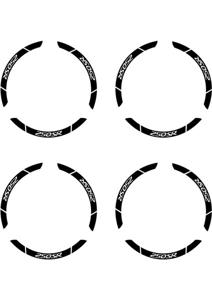 Siyah Cf Moto 250 Sr Geniş Jant Sticker Etiket Modeli fırsatları