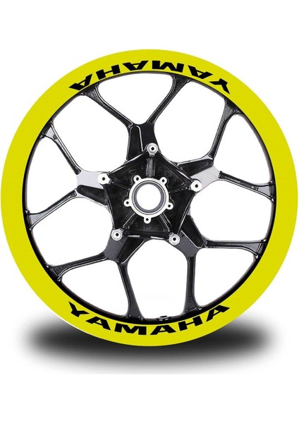 Siyah Yamaha Yazılı 8li Jant Içi Yazı Sticker Etiket