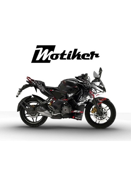 Bajaj RS200 Venom Sticker Etiket Parçalı Kaplama Modeli