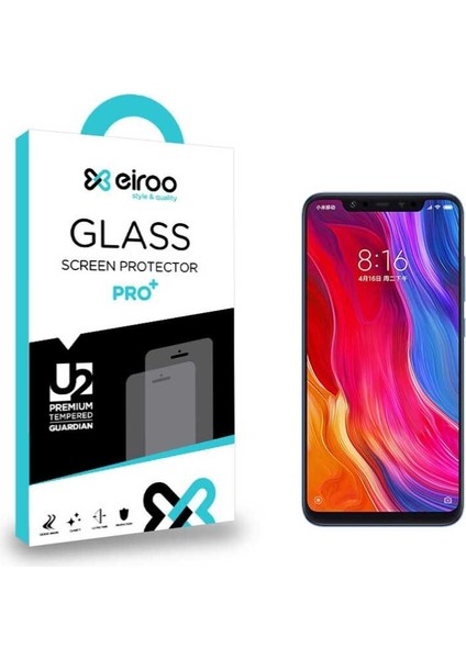 Xiaomi Mi 8 Tempered Glass Cam Ekran Koruyucu