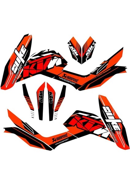 Duke 200 Naked Sport Sticker Etiket Modeli