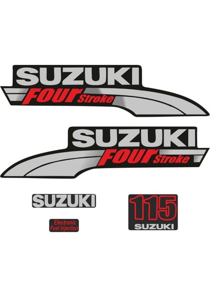Suzuki 115 Hp 4 Zamanlı Tekne Sticker Etiket Modeli