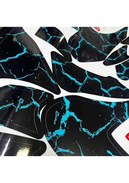 Yamaha Mt-25 2020 - 2023 Sticker Şimşek Desen Kaplama Sticker Etiket Modeli Turkuaz indirimleri