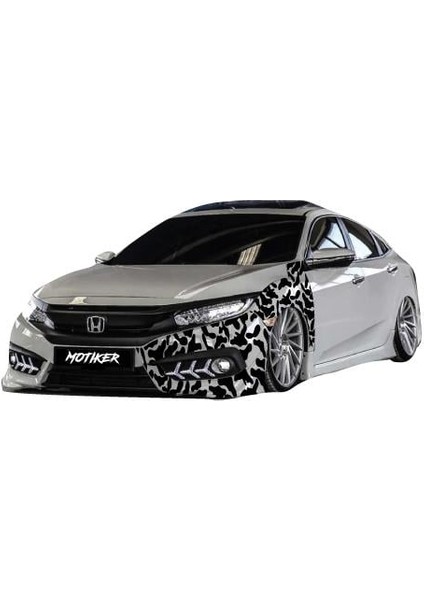 Honda Civic Ön Tampon - Ön Çamurluk Tek Renk Araç Kamuflaj Kaplama Sticker Etiket Modeli fiyatları