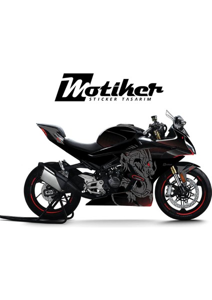 Cfmoto 450SR Dragon Gri / Kırmızı Motosiklet Kaplaması