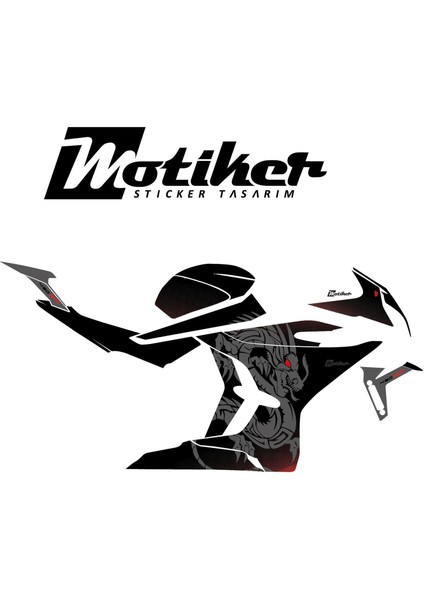 Cfmoto 450SR Dragon Gri / Kırmızı Motosiklet Kaplaması fiyatları