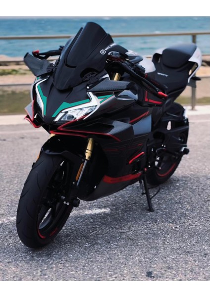 Cfmoto 450SR Ön Kafa Tek Renk Turkuaz Sticker Etiket Modeli