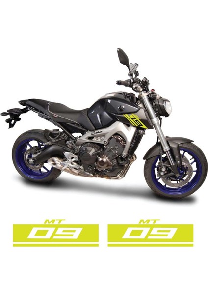 MT09 Depo Yanı Yazı Sticker Etiket Modeli Neon Sarı (Yeşil) Renk