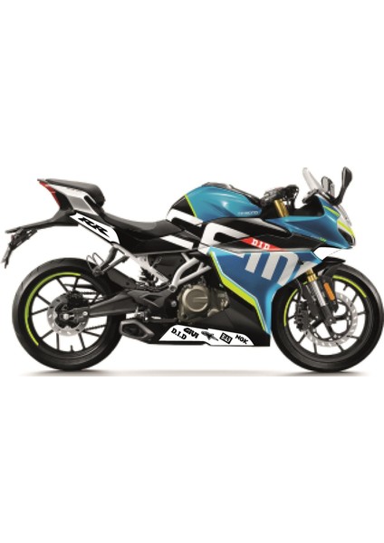 Cfmoto 250SR Beyaz 3 Parça Model Motosıklet Stıcker Etıket Modelı