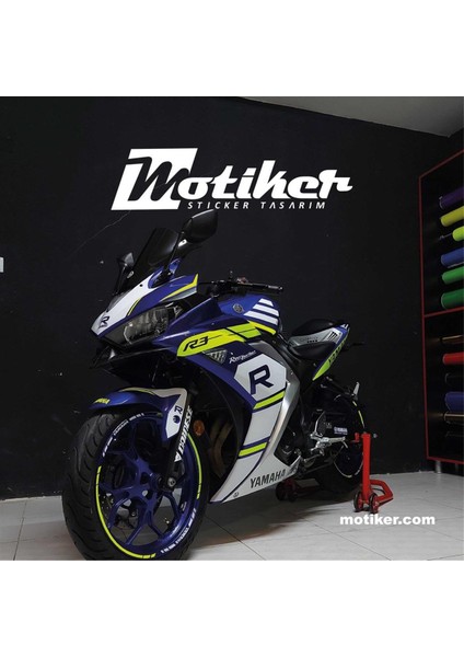 R3 Rdesign Neon ve Beyaz Sticker Etiket Modeli