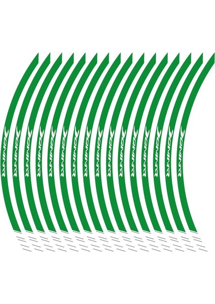Dominar 250-400 Baskılı Yeşil Iki Renk Jant Sticker Etiket modeli modelleri