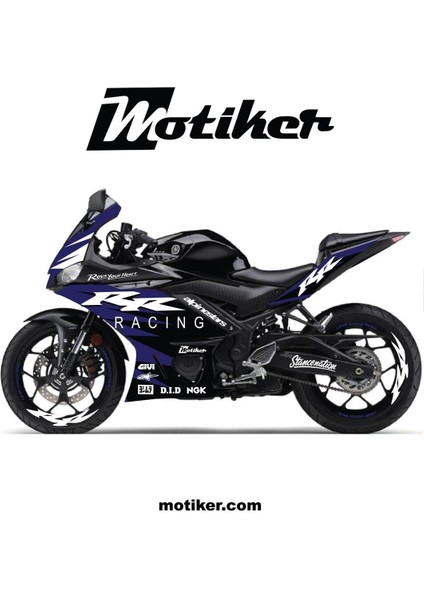 Yzf R25 Sticker Rr Gece Laciverti Sticker Modeli 2019-2022