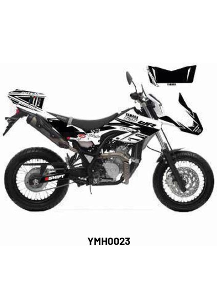 Yamaha Wr 125 X/r "dunlop Beyaz" Tasarım Motosiklet Sticker Etiket Kaplama Modeli