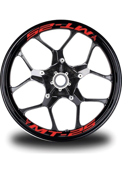 Neon Turuncu Yamaha Mt-25 Yazılı 8li Jant Içi Yazı Sticker Etiket