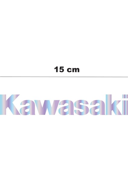 Hologram 15CM Kawasaki Sticker Etiket Modeli