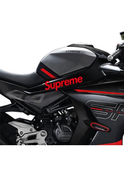 Cf Moto 450SR Supreme Orta Şase Tasarım Motosiklet Sticker Etiket Modeli Kırmızı
