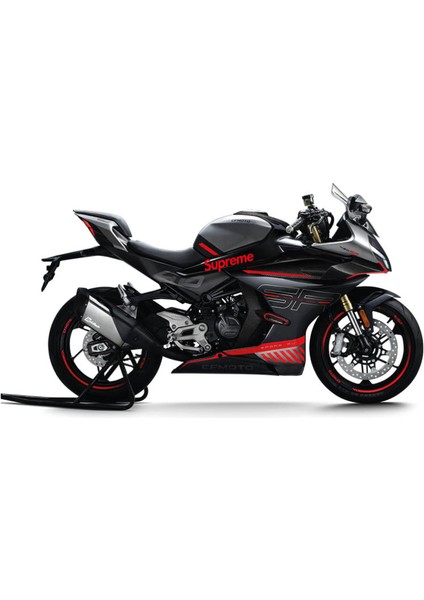 Cf Moto 450SR Supreme Orta Şase Tasarım Motosiklet Sticker Etiket Modeli Kırmızı fiyatları